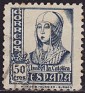 Spain 1937 Isabella the Catholic 50 CTS Blue Edifil 825. 825 u. Uploaded by susofe
